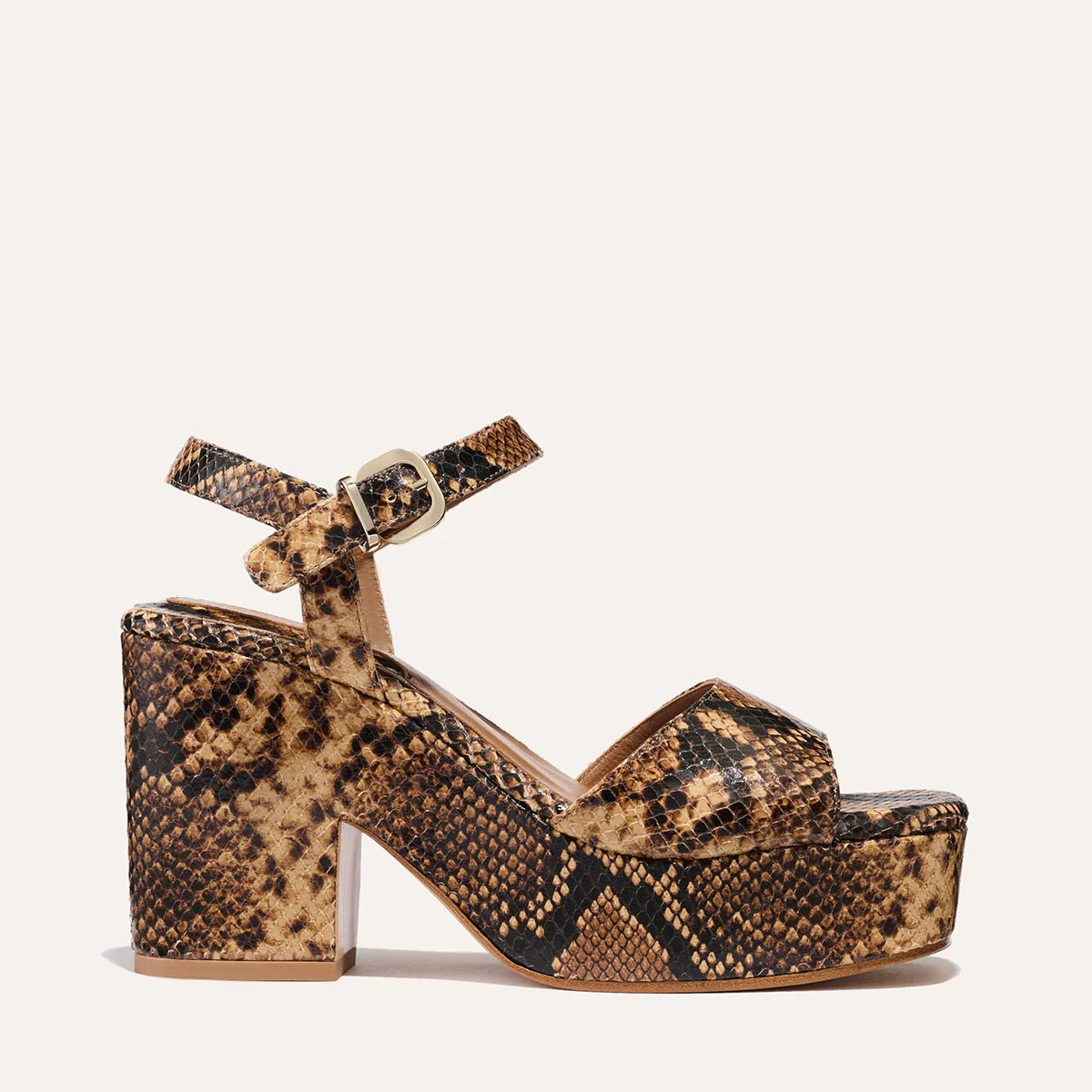 The Bardi - Camel Python Embossed - Margaux