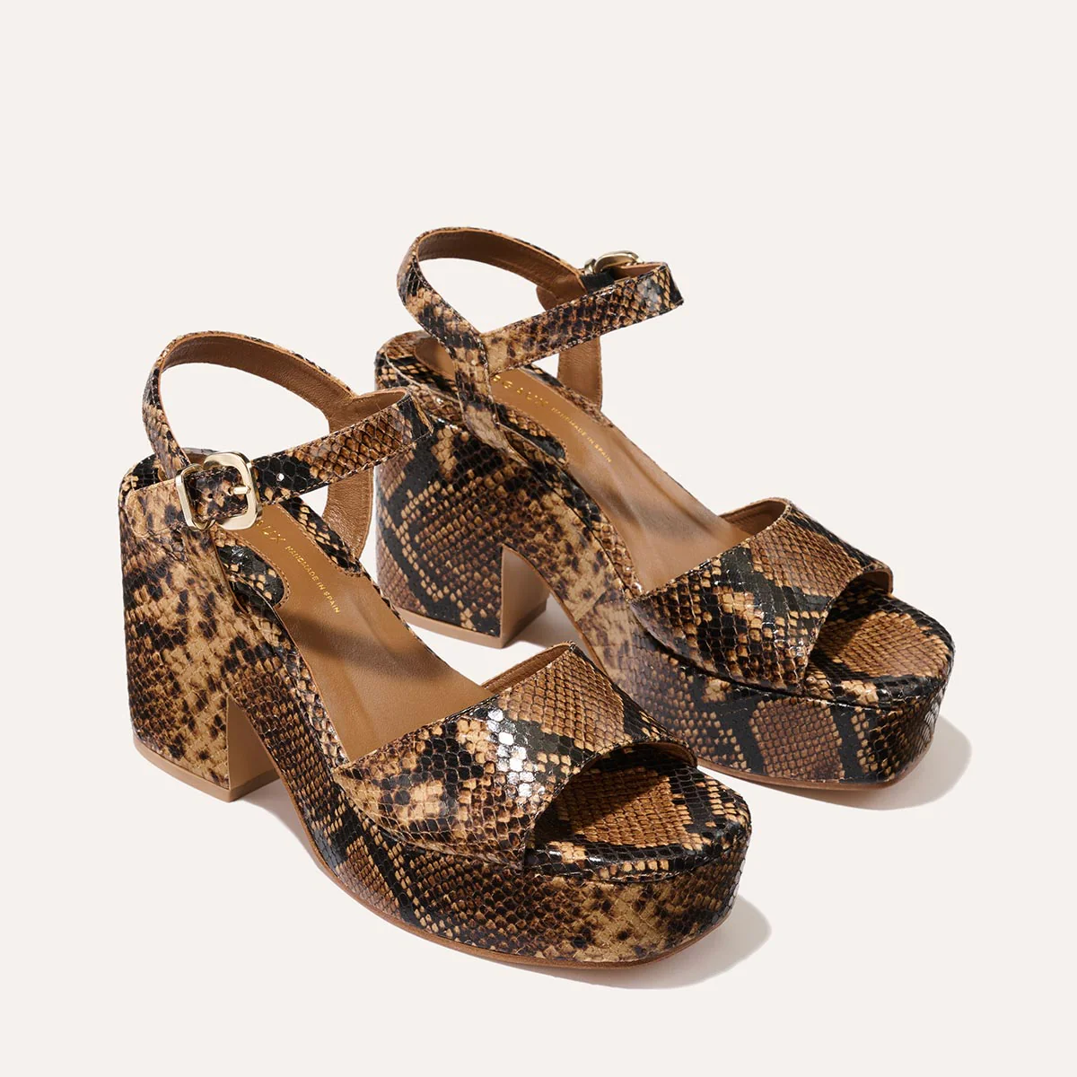 The Bardi - Camel Python Embossed - Margaux