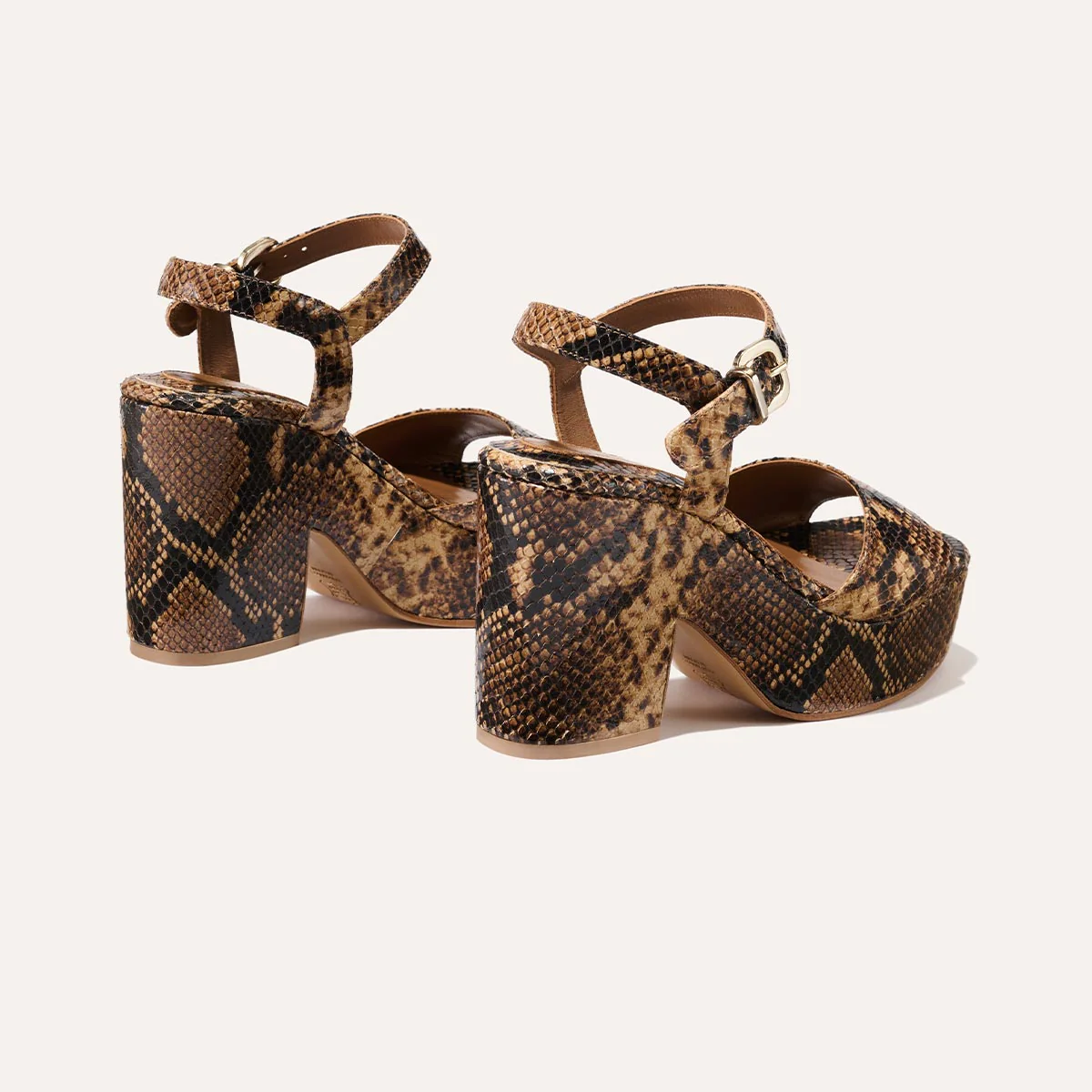 The Bardi - Camel Python Embossed - Margaux