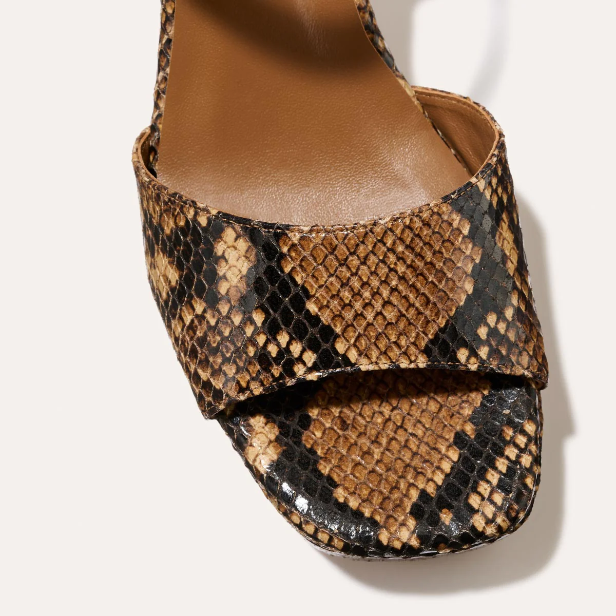 The Bardi - Camel Python Embossed - Margaux